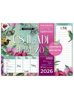   Lizzy Card mágneses, kétheti tervezőnaptár jegyzettömbbel, 30x22cm, 2026, Anyu tervezője Scrapbook Style