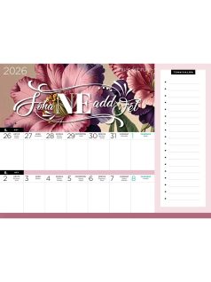   Lizzy Card mágneses, kétheti tervezőnaptár jegyzettömbbel, 30x22cm, 2026, Anyu tervezője Scrapbook Style