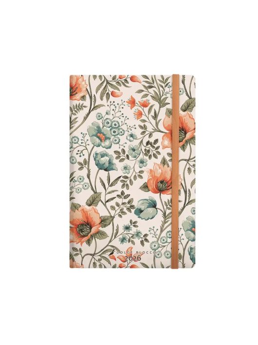 Dolce Blocco Secret Planner, heti tervező, 13x20cm, 2026, Nature's Garden