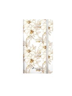   Dolce Blocco Secret Pocket Planner zsebnaptár, heti, 9,4x17cm, 2026, Golden Blossoms