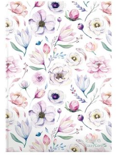   Lizzy Calendar határidőnapló, A/5, napi, szivacsos borító, 2026, Flower collage