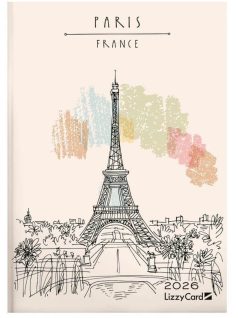   Lizzy Calendar határidőnapló, B/6, heti, keményfedeles, 2026, Paris