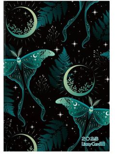   Lizzy Calendar határidőnapló, B/6, napi, keményfedeles, 2026, Moth and Moon