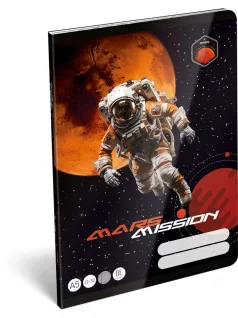   Űrhajós tűzött füzet A/5, 32 lap vonalas 3.osztály (12-32), Lizzysuli, Mars Mission
