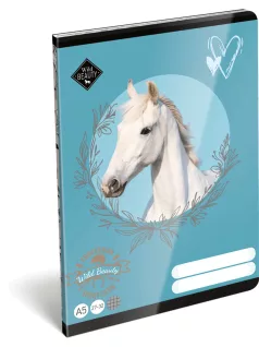   Lovas tűzött füzet A/5, 32 lap kockás (27-32), Lizzysuli, Wild Beauty Sport Club