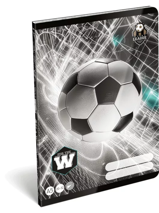 Focis tűzött füzet A/5, 32 lap sima (20-32), Lizzysuli, Top League FTW