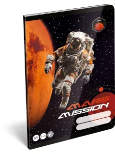   Űrhajós tűzött füzet A/5, 32 lap sima (20-32), Lizzysuli, Mars Mission