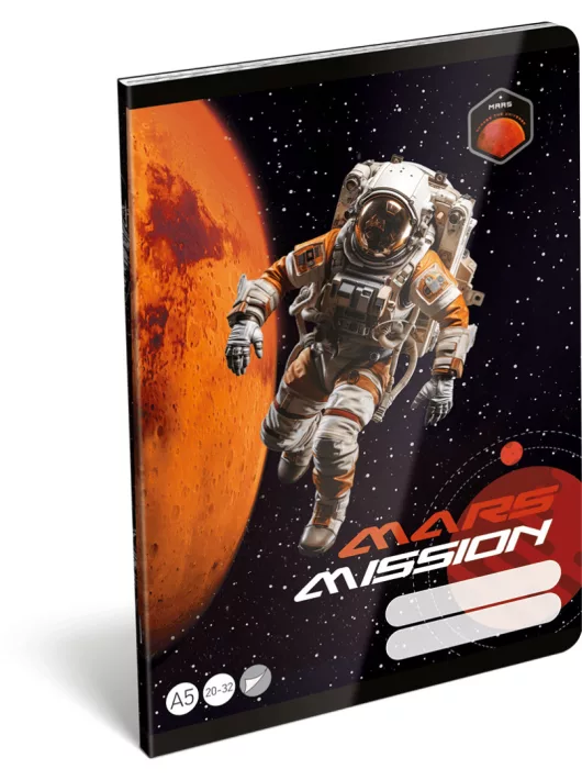 Űrhajós tűzött füzet A/5, 32 lap sima (20-32), Lizzysuli, Mars Mission