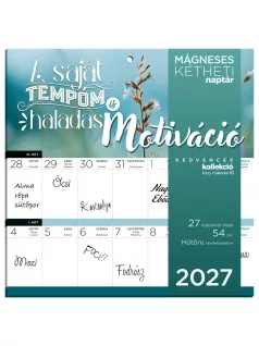   Lizzy Calendar mágneses, kétheti tervezőnaptár, 22x22cm, 2027, Motiváció 