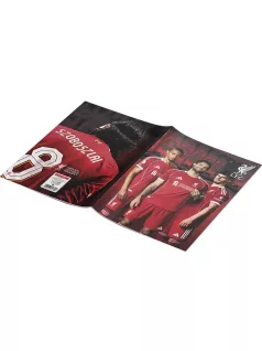   LIVERPOOL focis tűzött füzet A/4, 32 lap, vonalas, többféle minta
