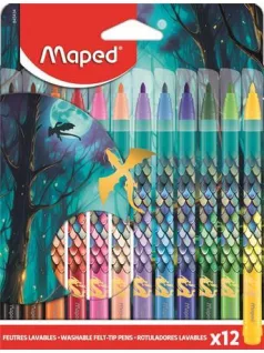   Filctoll készlet 12 db-os, 2,8 mm, kimosható, Maped Dragon sárkány