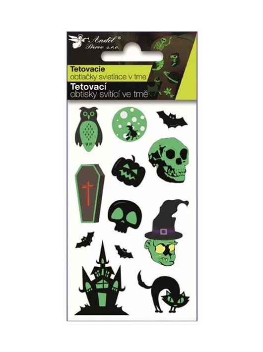 Halloween tetoválás matrica, 6x10,5cm