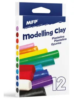 Színes gyurmakészlet, 12 db-os, 200g, MFP