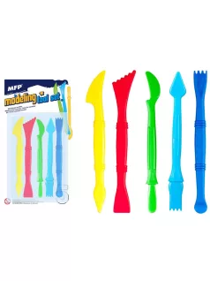 Gyurmaformázó készlet, eszközök, 5 db/szett, MFP