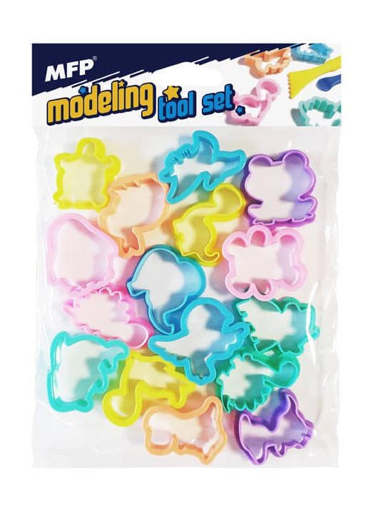 Gyurmaformázó készlet, állatok, 16 db/csomag, MFP