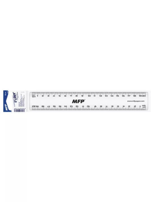 Vonalzó 20cm, műanyag, MFP