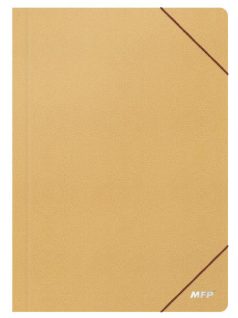 Műanyag gumis mappa A/4, MFP, okkersárga