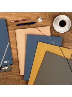 Műanyag gumis mappa A/4, MFP, bézs