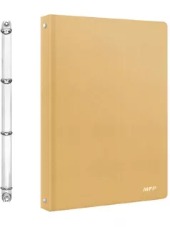Műanyag gyűrűskönyv A/4, 4 gyűrűs, MFP, okkersárga