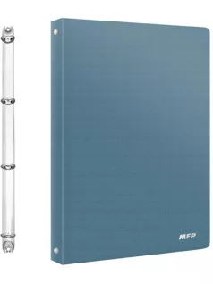 Műanyag gyűrűskönyv A/4, 4 gyűrűs, MFP, kék