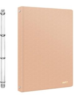   Műanyag gyűrűskönyv A/4, 4 gyűrűs, MFP, bézs (rózsaszín)
