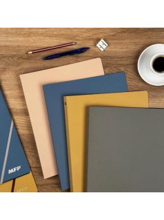   Műanyag gyűrűskönyv A/4, 4 gyűrűs, MFP, bézs (rózsaszín)