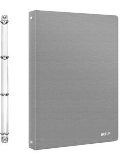 Műanyag gyűrűskönyv A/4, 4 gyűrűs, MFP, szürke