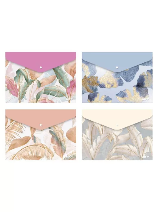 Irattartó tasak A/4, patentos, műanyag, MFP, vegyes (leveles) minták