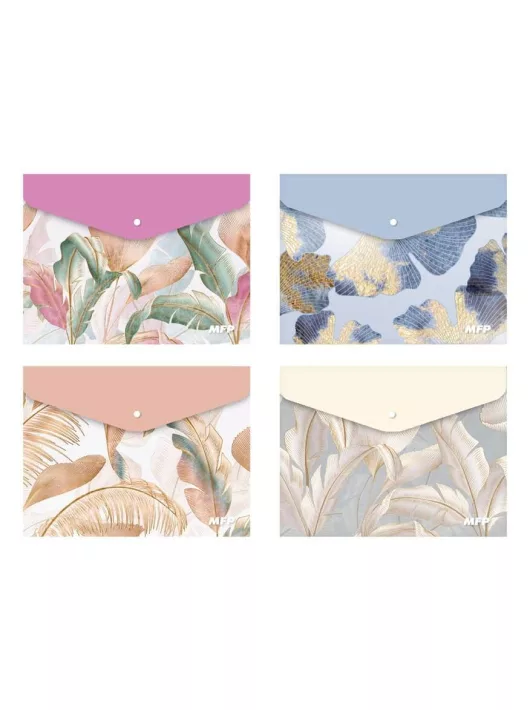 Irattartó tasak A/5, patentos, műanyag, MFP, vegyes (leveles) minták