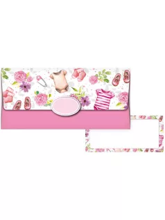 Pénzes boríték, MFP, 55-091, rózsaszín, babás