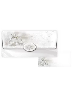  Pénzes boríték, MFP, 55-112, fehér, esküvői gyűrűkkel