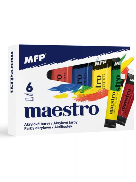 Akril festék, 6x75 ml, MFP Maestro