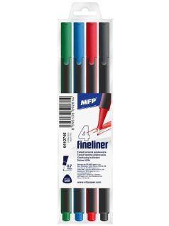 Tűfilc készlet 4 db-os, 0,7mm, háromszögletű, MFP