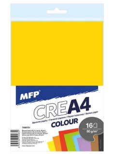 Színes papírok, A/4, 80g, 8 szín, 16 lap/cs, MFP