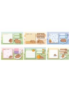   Kapibara öntapadós jegyzettömb, 4x20 lap, MFP, többféle változat