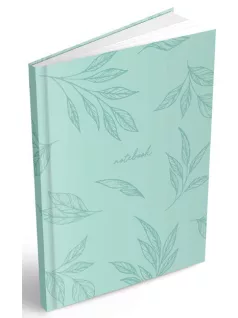   Jegyzetfüzet, keményfedeles notesz A/5, 100 lapos, pontozott, levél mintás