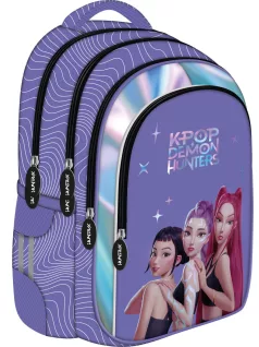   K-POP Démonvadászok hátizsák, iskolatáska, 40x28x18cm, 780g, 22l, ibolya