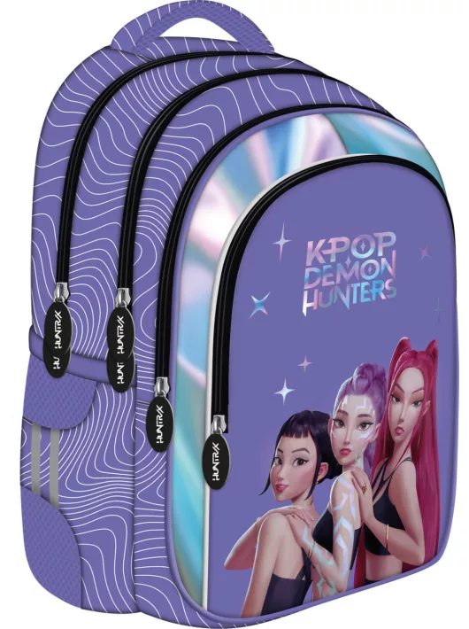 K-POP Démonvadászok hátizsák, iskolatáska, 40x28x18cm, 780g, 22l, ibolya