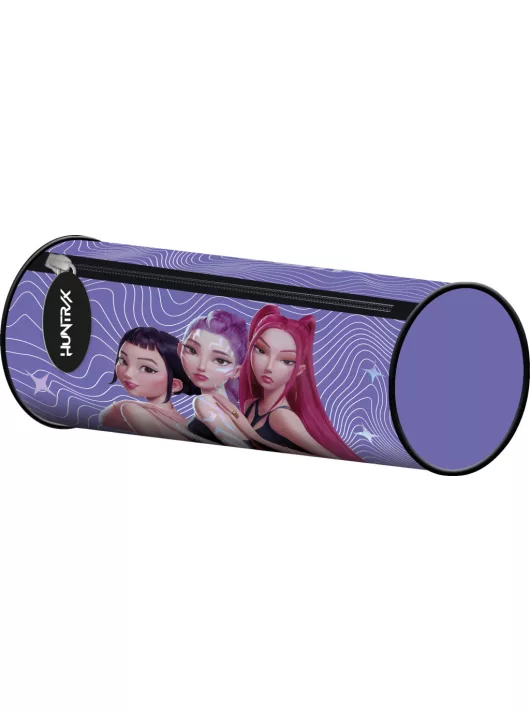K-POP Démonvadászok tolltartó, beledobálós, hengeres, ibolya