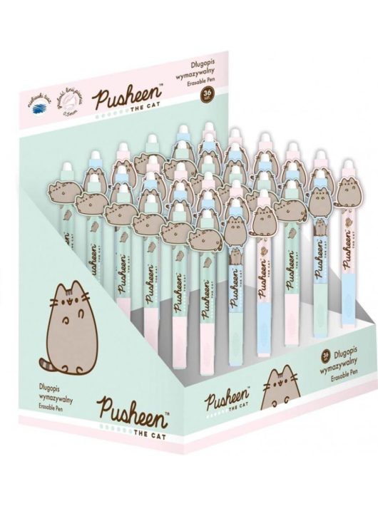 Pusheen cicás radírozható golyóstoll figurával, többféle