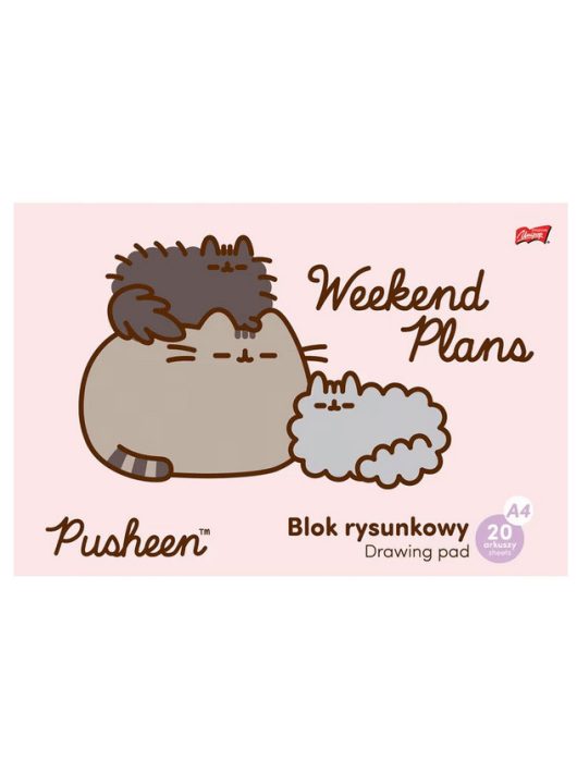Pusheen cicás vázlatfüzet, A/4, 20 lap (663291)