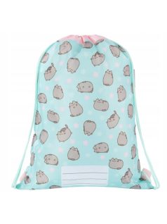 Pusheen cicás tornazsák, 42x32cm, mentazöld