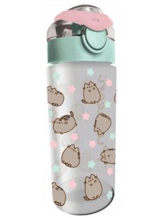 Pusheen cicás kulacs 500ml, zöld-rózsaszín