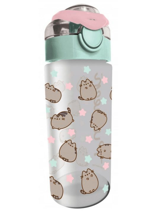 Pusheen cicás kulacs 500ml, zöld-rózsaszín