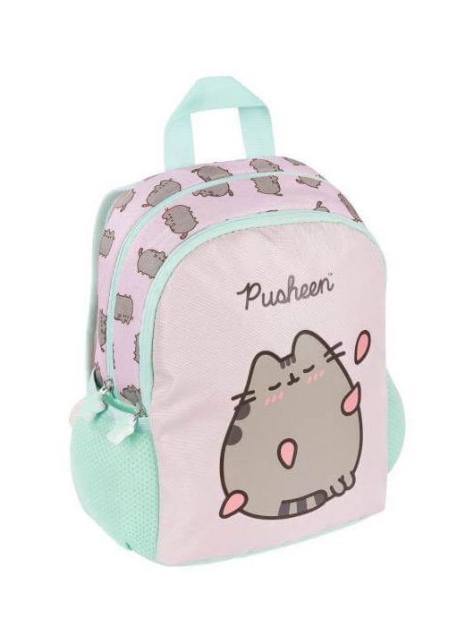 Pusheen cicás hátizsák, ovis, 28x23x10cm, rózsaszín