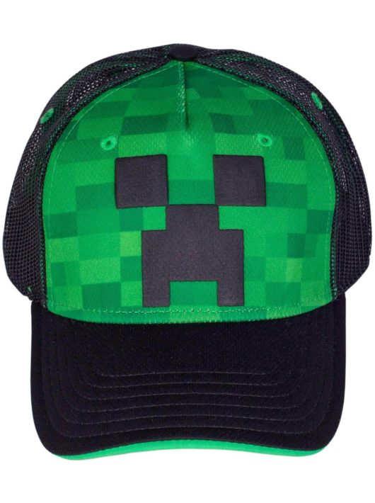 Minecraft baseball sapka, zöld-fekete, Creeper, Astra