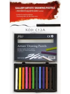   Rajzkréta, pittkréta 12 db-os szett, alapszín, Mungyo Artists' Drawing Pastel C-12A