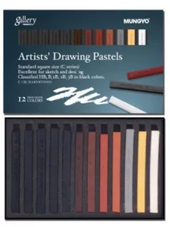   Rajzkréta, pittkréta 12 db-os szett, földszín, Mungyo Artists' Drawing Pastel C-12E