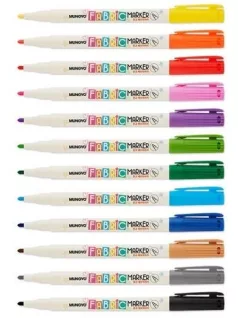 Textilfilc 12 db-os szett, Mungyo Fabric Marker FMF-12A