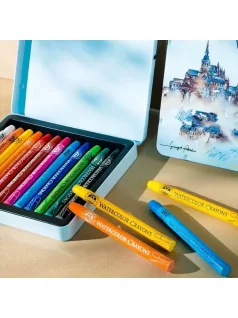   Akvarellkréta 12 db-os szett fémdobozban, Mungyo Gallery Watercolor Crayons MAC-12T